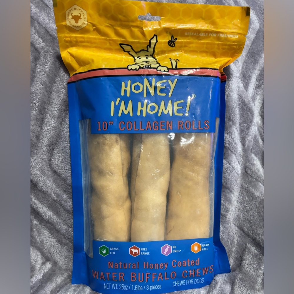 Honey I'm Home Collagen Roll dog treats-3 count 10” each‎